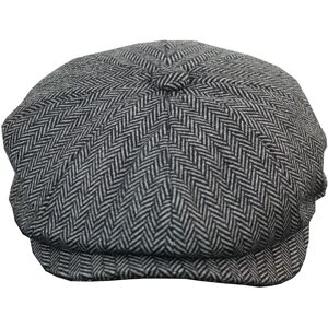 Infinity Leather Men's Peaky Blinders Tweed Gatsby Hat in Grey Size: Medium Grey M Infinity Leather Men's Peaky Blinders Tweed Gatsby Hat in Grey Size: Medium Grey M