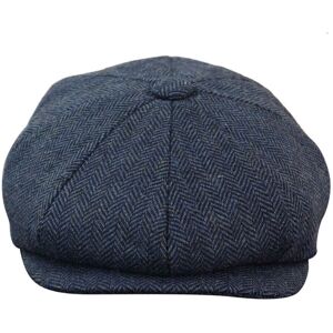 Infinity Leather Men's Peaky Blinders Tweed Gatsby Hat in Blue Size: Large Blue L Infinity Leather Men's Peaky Blinders Tweed Gatsby Hat in Blue Size: Large Blue L