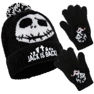 Disney Men's Nightmare Before Christmas Beanie & Glove Set in Black Black One Size Disney Men's Nightmare Before Christmas Beanie & Glove Set in Black Black One Size