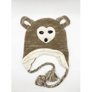 SVNX Brown Bear Beanie Hat with Ears Brown One Size SVNX Brown Bear Beanie Hat with Ears Brown One Size