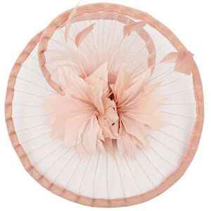 SVNX Women's Spiral Circular Brim Fascinator with Feathers Burst in Pink Pink One Size SVNX Women's Spiral Circular Brim Fascinator with Feathers Burst in Pink Pink One Size