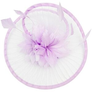 SVNX Women's Spiral Circular Brim Fascinator with Feathers Burst in Lilac Lilac One Size SVNX Women's Spiral Circular Brim Fascinator with Feathers Burst in Lilac Lilac One Size