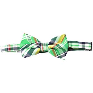 SVNX Men's Check Print Bow Tie in Multi Navy in Green Green One Size SVNX Men's Check Print Bow Tie in Multi Navy in Green Green One Size