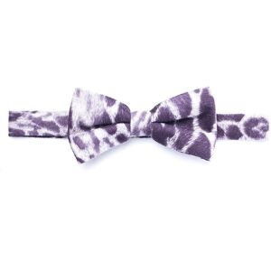 SVNX Men's Faux Leather Bow Tie in Beige Print in Purple Purple One Size SVNX Men's Faux Leather Bow Tie in Beige Print in Purple Purple One Size
