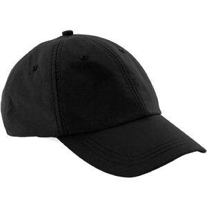 Beechfield Men's Outdoor Waterproof 6 Panel Baseball Cap Pack of 2 in Black Black One Size Beechfield Men's Outdoor Waterproof 6 Panel Baseball Cap Pack of 2 in Black Black One Size