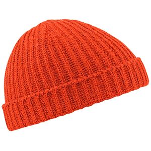 Beechfield Men's Retro Trawler Winter Beanie Hat in Red Red One Size Beechfield Men's Retro Trawler Winter Beanie Hat in Red Red One Size