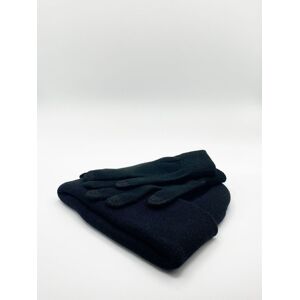 SVNX Women's Knitted Beanie & Gloves Set in Black Black One Size SVNX Women's Knitted Beanie & Gloves Set in Black Black One Size