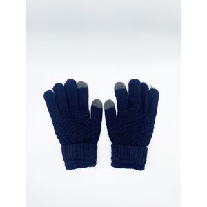 SVNX Men's Textured Touchscreen Knitted Gloves in Black Black One Size SVNX Men's Textured Touchscreen Knitted Gloves in Black Black One Size