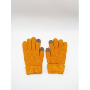 SVNX Men's Textured Touchscreen Knitted Gloves in Yellow Yellow One Size SVNX Men's Textured Touchscreen Knitted Gloves in Yellow Yellow One Size