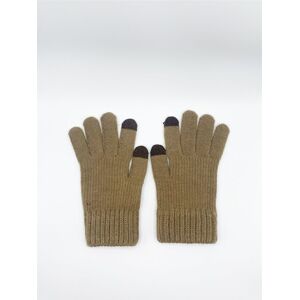 SVNX Ribbed Knitted Gloves in Beige Beige One Size SVNX Ribbed Knitted Gloves in Beige Beige One Size