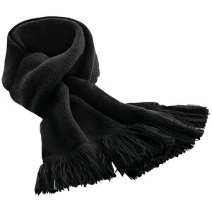 Beechfield Men's Classic Knitted Winter Scarf in Black Black One Size Beechfield Men's Classic Knitted Winter Scarf in Black Black One Size