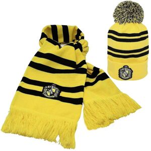 Harry Potter Men's Hufflepuff Hat & Scarf Set in Yellow Yellow One Size Harry Potter Men's Hufflepuff Hat & Scarf Set in Yellow Yellow One Size