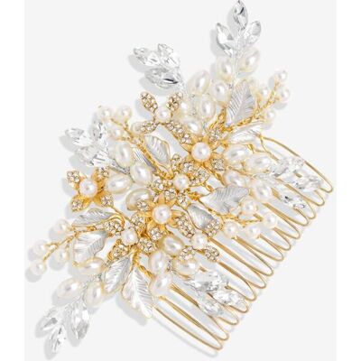 Jon Richard Pearl And Crystal Floral Hair Comb - Hair Comb Jon Richard Pearl And Crystal Floral Hair Comb - Hair Comb