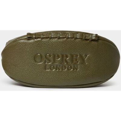 OSPREY LONDON Men's The Rugger Leather Washbag in Olive Olive One Size OSPREY LONDON Men's The Rugger Leather Washbag in Olive Olive One Size