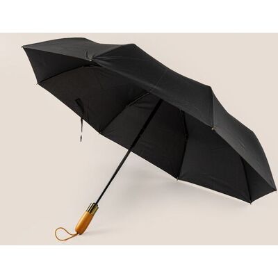 Oswin Hyde Men's Ian Handcrafted Umbrella in Black Black Oswin Hyde Men's Ian Handcrafted Umbrella in Black Black