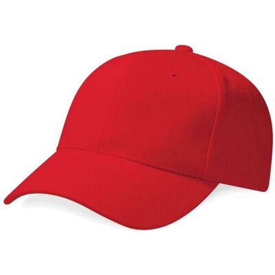 Beechfield Unisex Heavy Brushed Cotton Baseball Cap - Classic Red - Adult Beechfield Unisex Heavy Brushed Cotton Baseball Cap - Classic Red - Adult