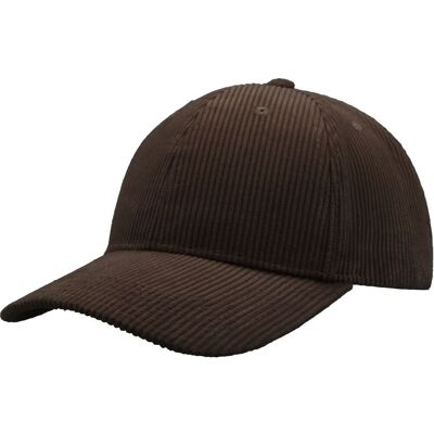 Atlantis Unisex Corduroy Baseball Cap - Brown - Recycled Material Atlantis Unisex Corduroy Baseball Cap - Brown - Recycled Material