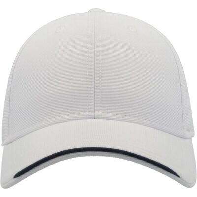 Atlantis Estoril White 6-Panel Jacquard Recycled Baseball Cap - Headwear Atlantis Estoril White 6-Panel Jacquard Recycled Baseball Cap - Headwear