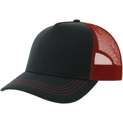 Atlantis Rapper 5 Panel Canvas Cap - Unisex Adult Navy/Burgundy Atlantis Rapper 5 Panel Canvas Cap - Unisex Adult Navy/Burgundy
