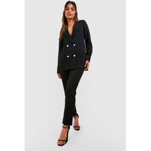 boohoo Jersey Double Breasted Blazer And Trouser Suit Set