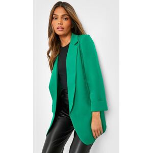 boohoo Basic Woven Turn Cuff Relaxed Fit Blazer