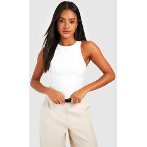 boohoo Racer Neck Double Layer Bodysuit