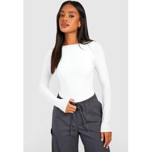 boohoo Long Sleeve Double Layer Bodysuit