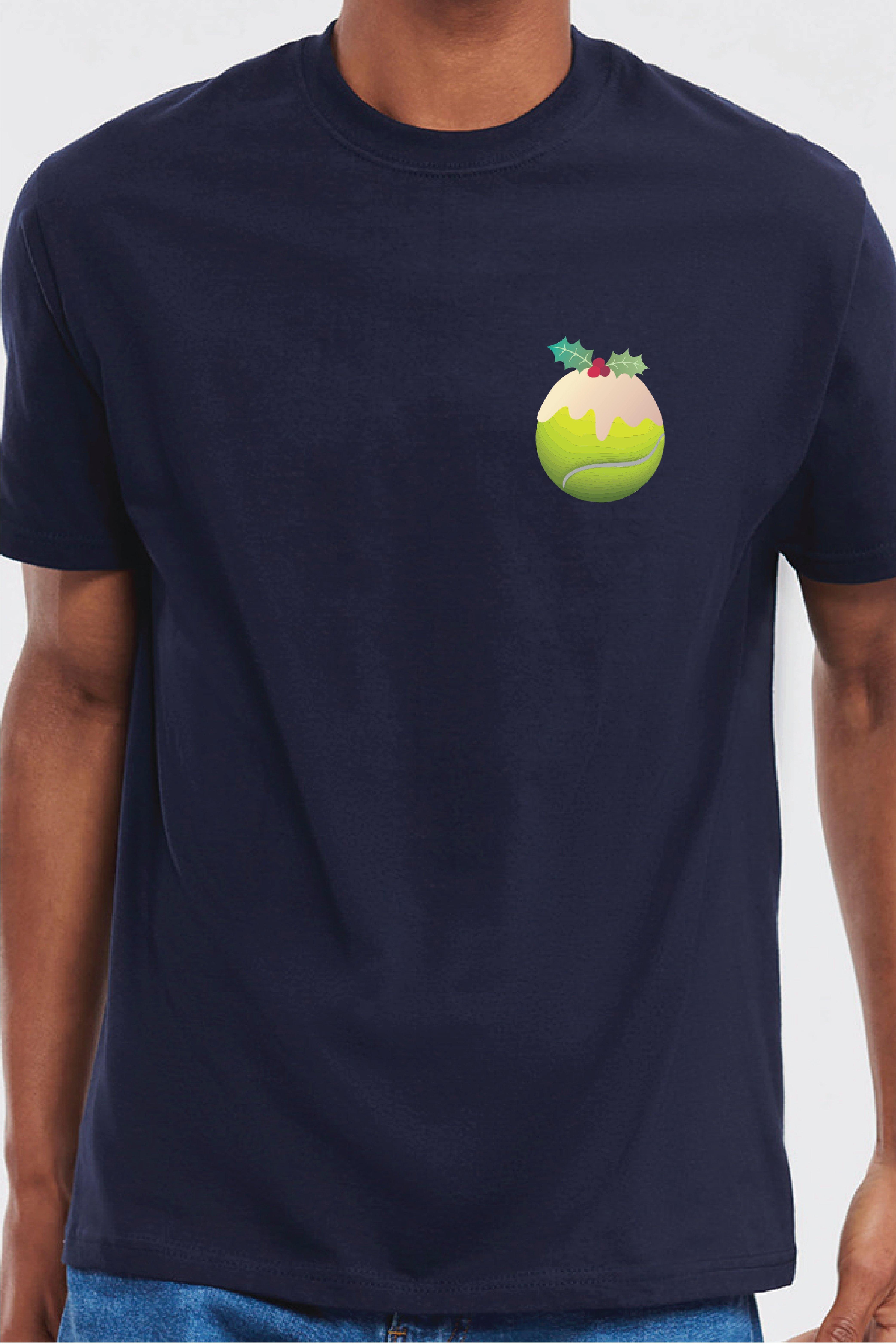 The Alphabet Gift Shop Tennis Christmas Pudding T Shirt