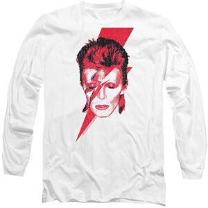 David Bowie Men's Aladdin Sane Long Sleeve T-Shirt, White Size: Medium White M David Bowie Men's Aladdin Sane Long Sleeve T-Shirt, White Size: Medium White M
