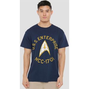Star Trek Men's Collegiate T-Shirt, Navy Size: Large Navy L Star Trek Men's Collegiate T-Shirt, Navy Size: Large Navy L