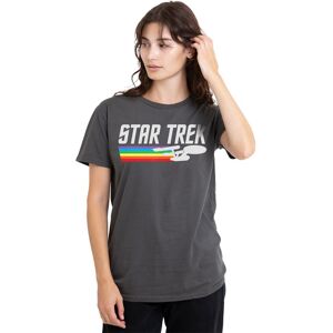 Star Trek Men's Rainbow Trail T-Shirt, Charcoal Size: Medium Charcoal M Star Trek Men's Rainbow Trail T-Shirt, Charcoal Size: Medium Charcoal M