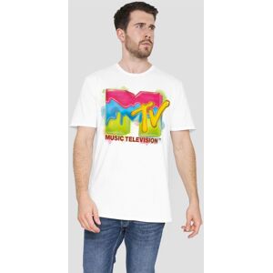 MTV Men's Paint Logo T-Shirt, White Size: 3XL White 3XL MTV Men's Paint Logo T-Shirt, White Size: 3XL White 3XL