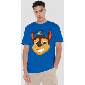 Paw Patrol Men's Chase Grin T-Shirt, Royal Blue Size: XL Royal XL Paw Patrol Men's Chase Grin T-Shirt, Royal Blue Size: XL Royal XL