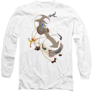 Paramount Home Entertainment Men's Avatar The Last Airbender Hang On Appa Long Sleeve T-Shirt, White Size: Small White S Paramount Home Entertainment Men's Avatar The Last Airbender Hang On Appa Long Sleeve T-Shirt, White Size: Small White S