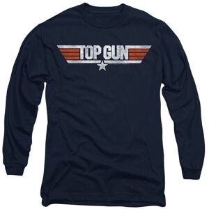 TOP GUN Men's Distressed Logo Long Sleeve T-Shirt, Navy Size: Small Navy S TOP GUN Men's Distressed Logo Long Sleeve T-Shirt, Navy Size: Small Navy S
