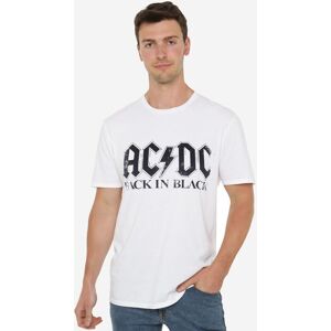 AC/DC Men's Back In Black T-Shirt in White Size: XL White XL AC/DC Men's Back In Black T-Shirt in White Size: XL White XL