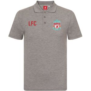 Liverpool FC Men's Adults Crest Polo Shirt in Grey Size: Small Grey S Liverpool FC Men's Adults Crest Polo Shirt in Grey Size: Small Grey S