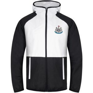 Newcastle United FC Men's Adults Shower Jacket Windbreaker in White Size: Large White L Newcastle United FC Men's Adults Shower Jacket Windbreaker in White Size: Large White L