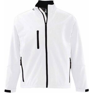 SOL'S Men's Relax Soft Shell Jacket (Breathable, Windproof & Water Resistant) in White Size: Large White L SOL'S Men's Relax Soft Shell Jacket (Breathable, Windproof & Water Resistant) in White Size: Large White L