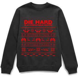Die Hard Official Is A Christmas Movie Christmas Sweatshirt in White Size: Large White L Die Hard Official Is A Christmas Movie Christmas Sweatshirt in White Size: Large White L