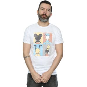 Disney Men's Mickey Mouse Four Backs T-Shirt in White Size: Large White L Disney Men's Mickey Mouse Four Backs T-Shirt in White Size: Large White L