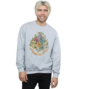 Harry Potter Men's Hogwarts Crest Cotton Sweatshirt in Grey Size: 3XL Grey 3XL Harry Potter Men's Hogwarts Crest Cotton Sweatshirt in Grey Size: 3XL Grey 3XL