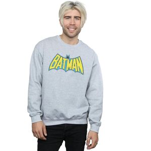 DC Comics Men's Batman Crackle Logo Sweatshirt in Grey Size: Medium Grey M DC Comics Men's Batman Crackle Logo Sweatshirt in Grey Size: Medium Grey M