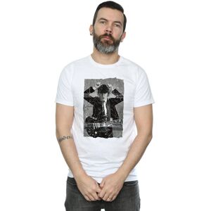 AC/DC Men's Angus Young Distressed Photo T-Shirt in White Size: Small White S AC/DC Men's Angus Young Distressed Photo T-Shirt in White Size: Small White S