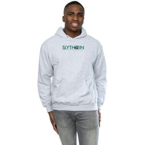 Harry Potter Men's Slytherin Text Hoodie in Grey Size: XL Grey XL Harry Potter Men's Slytherin Text Hoodie in Grey Size: XL Grey XL