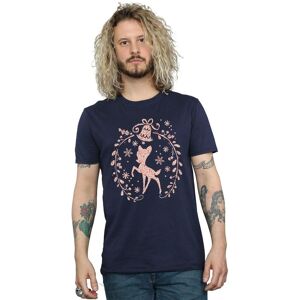 Disney Men's Bambi Christmas Wreath T-Shirt in Navy Size: Small Navy S Disney Men's Bambi Christmas Wreath T-Shirt in Navy Size: Small Navy S