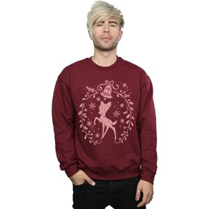 Disney Men's Bambi Christmas Wreath Sweatshirt in Burgundy Size: Medium Burgundy M Disney Men's Bambi Christmas Wreath Sweatshirt in Burgundy Size: Medium Burgundy M