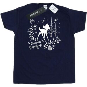 Disney Men's Bambi Christmas Greetings T-Shirt in Navy Size: Small Navy S Disney Men's Bambi Christmas Greetings T-Shirt in Navy Size: Small Navy S