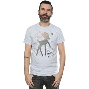 Disney Men's Bambi Winter Deer T-Shirt in Grey Size: Medium Grey M Disney Men's Bambi Winter Deer T-Shirt in Grey Size: Medium Grey M