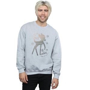 Disney Men's Bambi Winter Deer Sweatshirt in Grey Size: 3XL Grey 3XL Disney Men's Bambi Winter Deer Sweatshirt in Grey Size: 3XL Grey 3XL